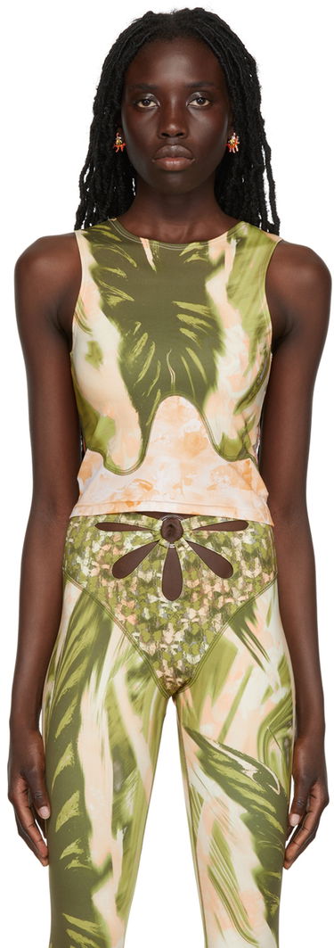 Tanktop Collina Strada Collina Strada Tie-Dye Print Tank Top Grøn | XX3196, 0
