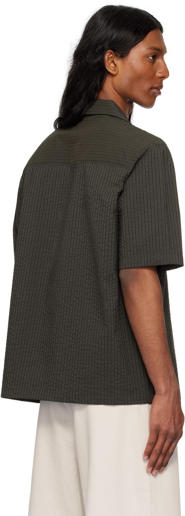 Skjorte MAISON KITSUNÉ Maison Kitsuné Resort Pinstripe Shirt Grøn | OM00421WC5032, 2