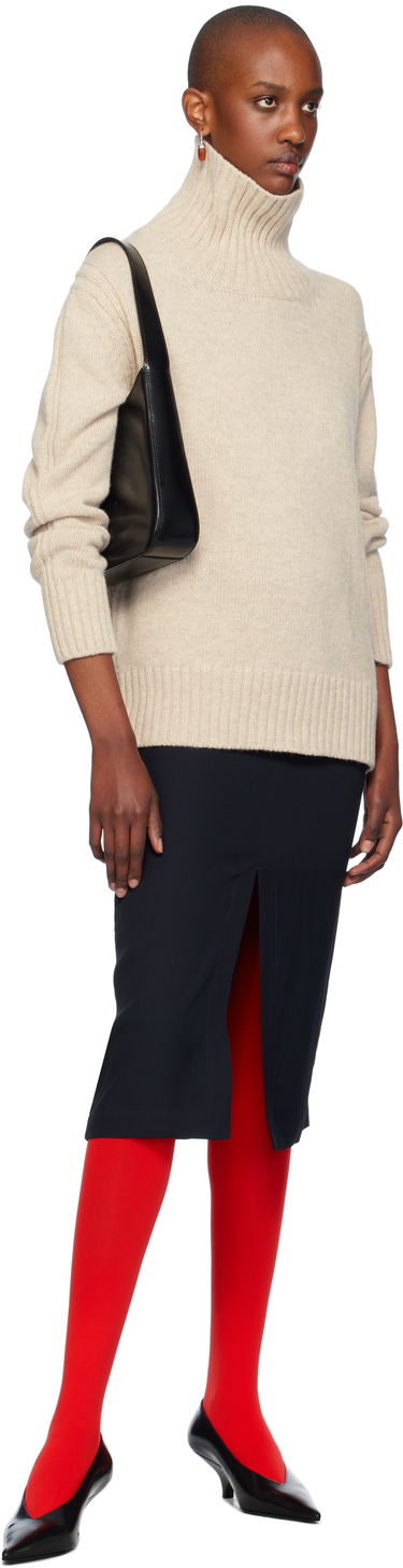 Sweater &Daughter Tunic Turtleneck Sweater Beige | H40670, 3
