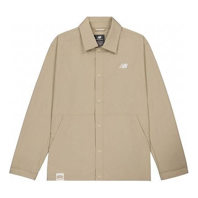 Vindjakke New Balance Athletic Sports Club Coach Jacket Beige | NAE22101-DB