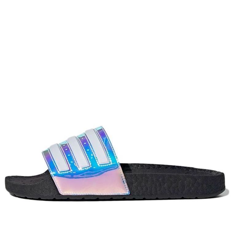 Sneakers og sko adidas Originals Adilette Boost Slides Iridescent Sort | FZ2565