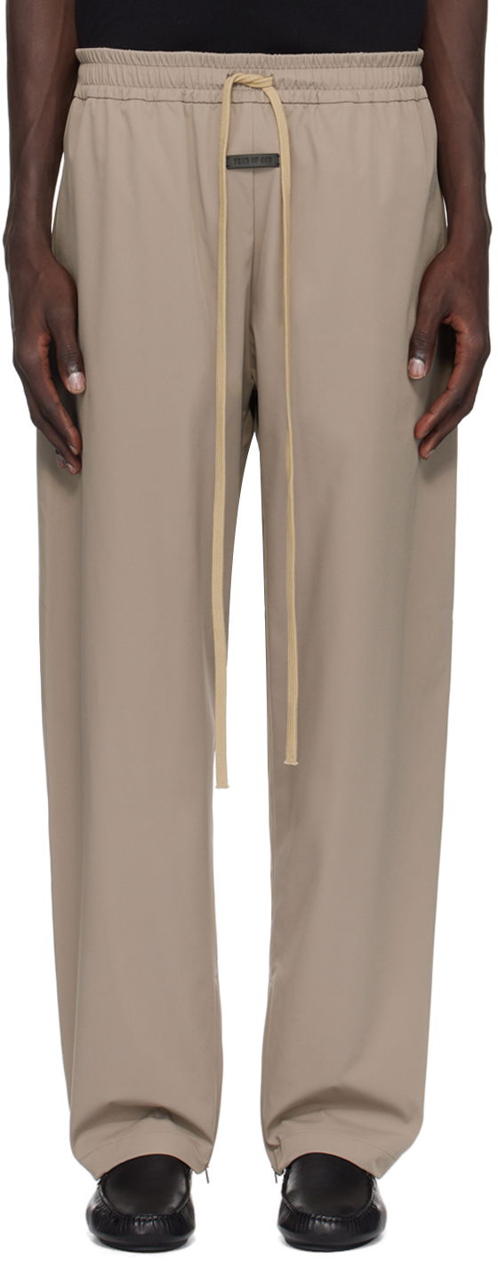 Joggingbukser Fear of God Taupe Nylon Track Pants Beige | FG24FW40-684PON