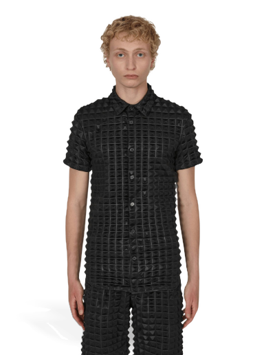 Skjorte Kanghyuk 2.5 Pyramid Embossed Shirt Sort | PS22SSS06 001
