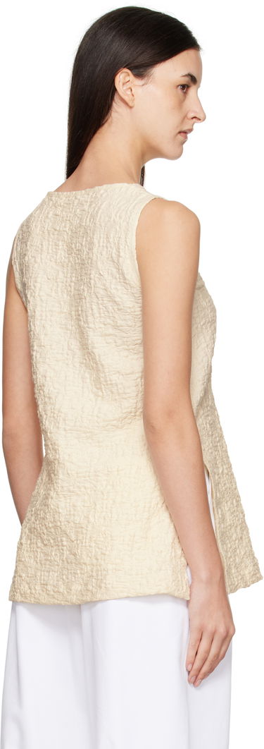 Tanktop Max Mara Max Mara Textured Sleeveless Top Beige | 2521946058600, 2