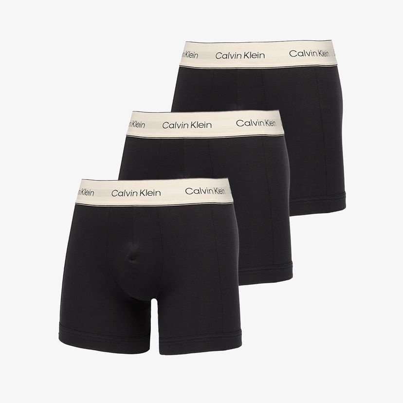 Boksere CALVIN KLEIN Boxerky Boxer Brief 3-Pack Black Sort | LV00NB4447 UB1
