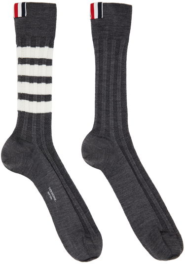 Sokker Thom Browne Thom Browne 4-Bar Merino Wool Socks Grå | MAS136A-Y1020, 0
