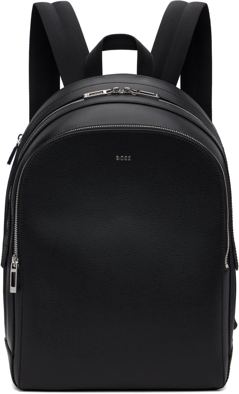 Rygsæk BOSS BOSS Leather Backpack Sort | 50548273