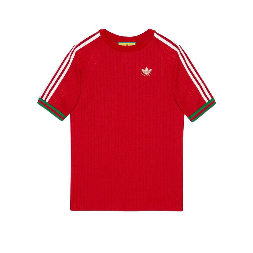 T-shirt Gucci adidas x Jersey T-shirt Red Rød | 700486 XJEJT 6429