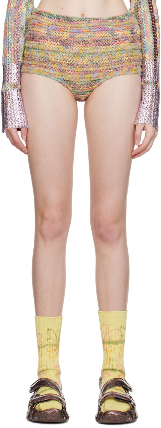 Trusser Collina Strada Collina Strada Vitelli Edition Tap Knit Shorts Flerfarvet | XXV6420 RECYCLED YARN, 0
