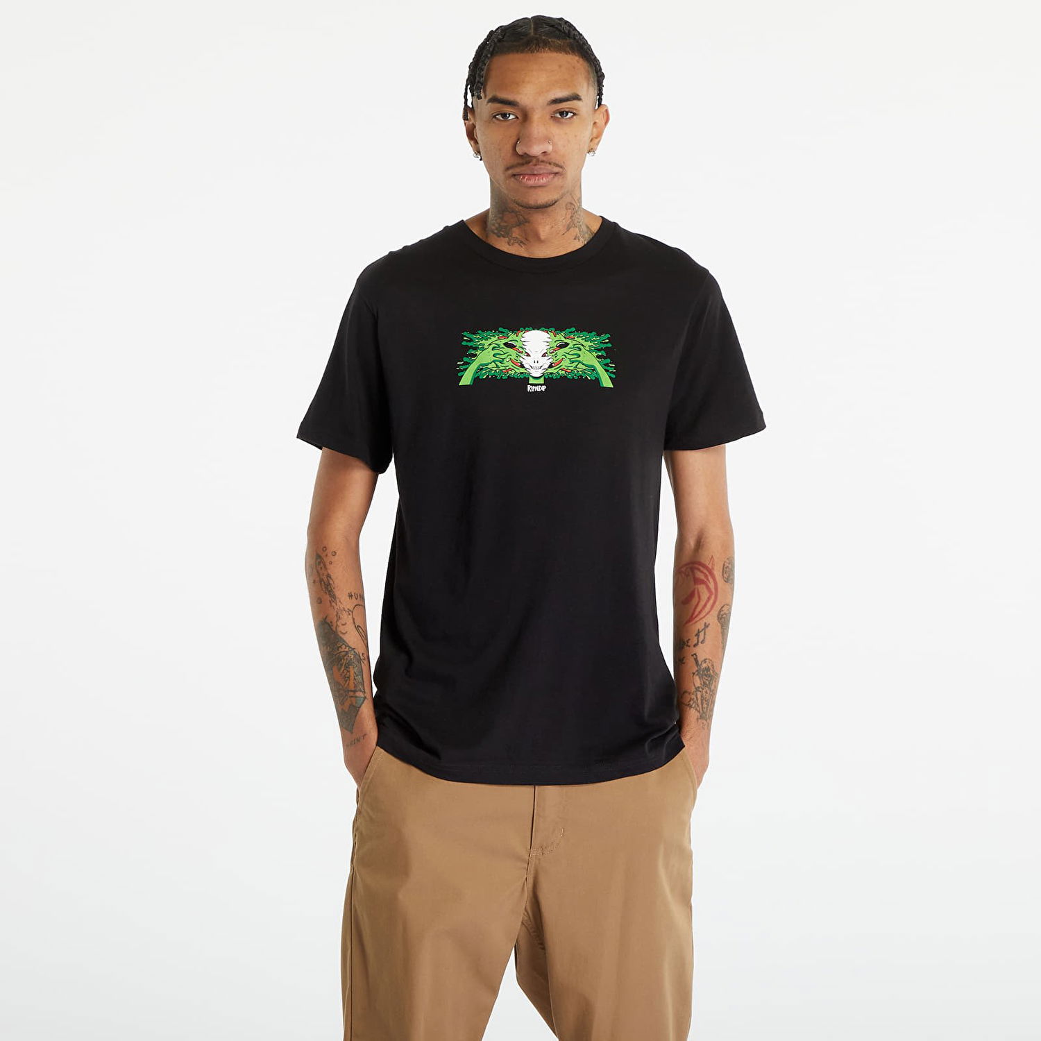 T-shirt RIPNDIP Skull Face Tee Sort | RND9957, 0