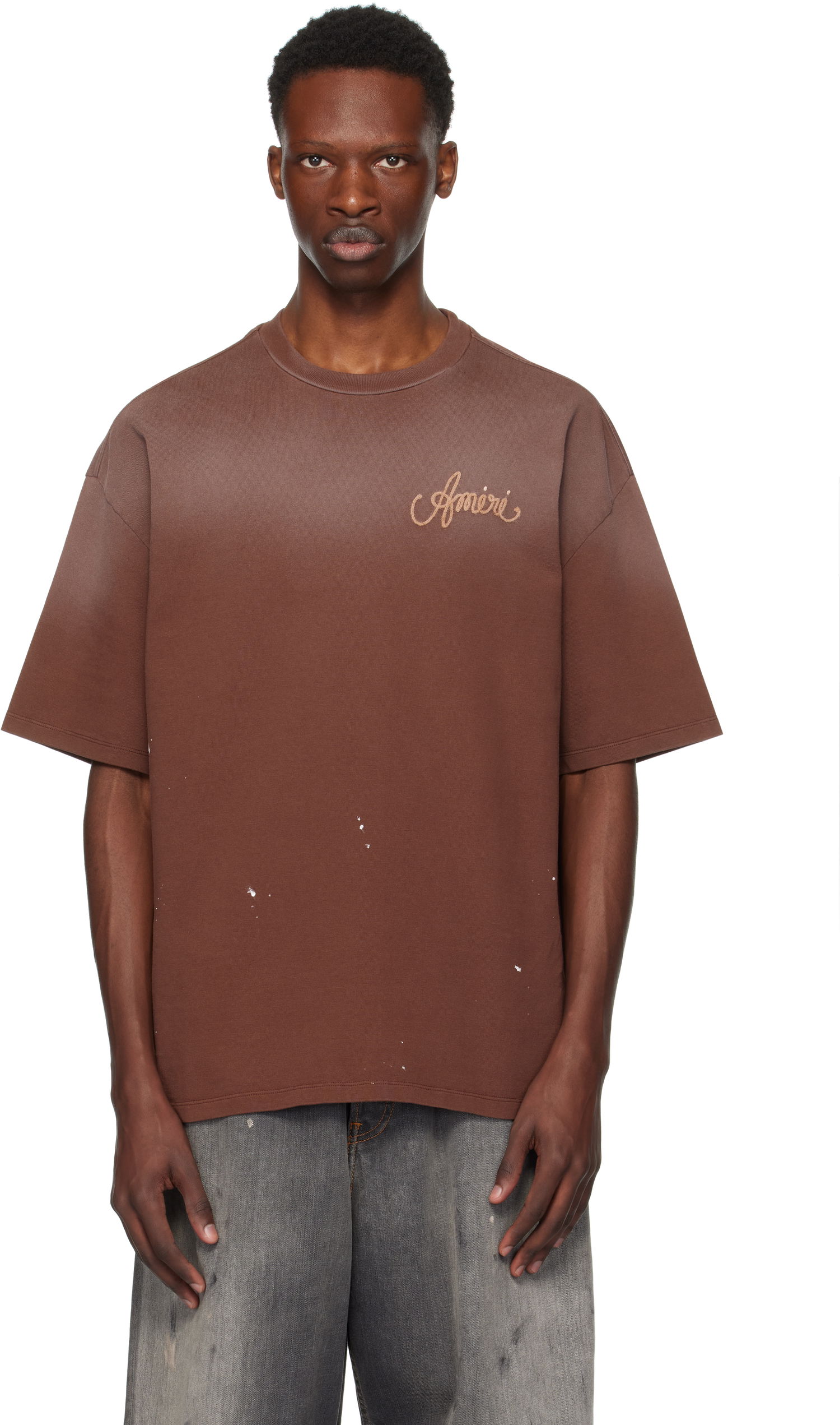 T-shirt AMIRI AMIRI Design Studio T-Shirt Brun | AMJYTE1213, 0