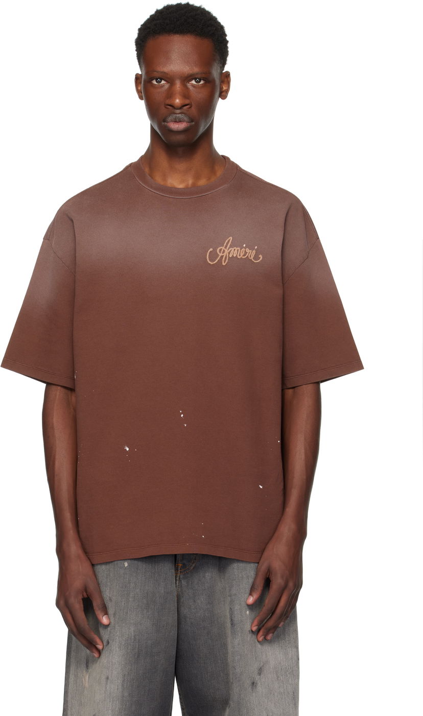 T-shirt AMIRI AMIRI Design Studio T-Shirt Brun | AMJYTE1213