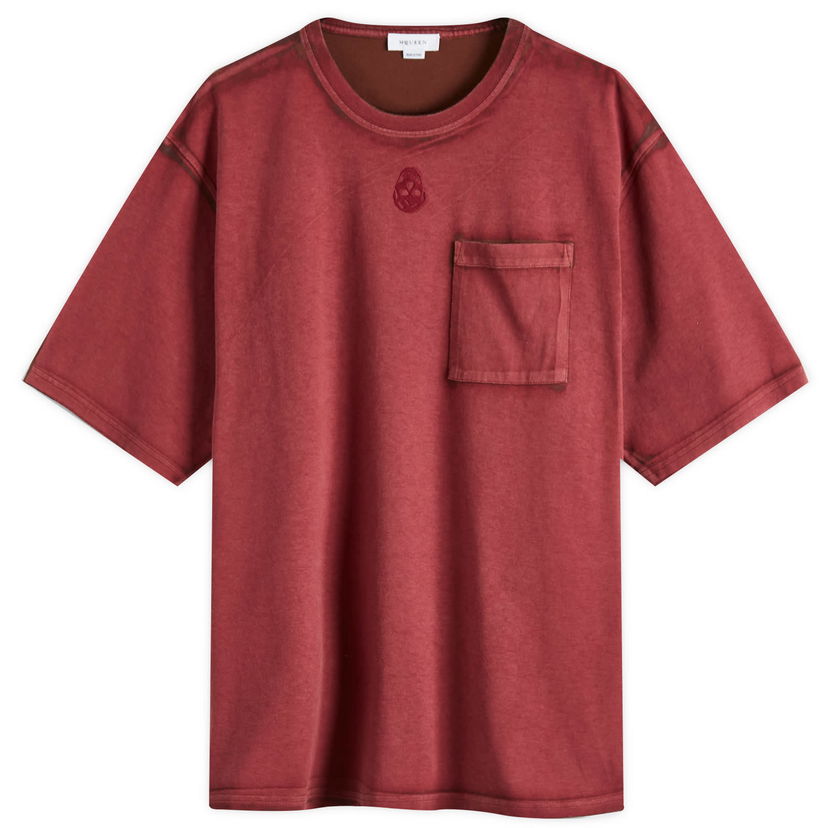 T-shirt Alexander McQueen Alexander McQueen Fade Effect T-Shirt, Size Large Rød | 815068-QTAC6-0634