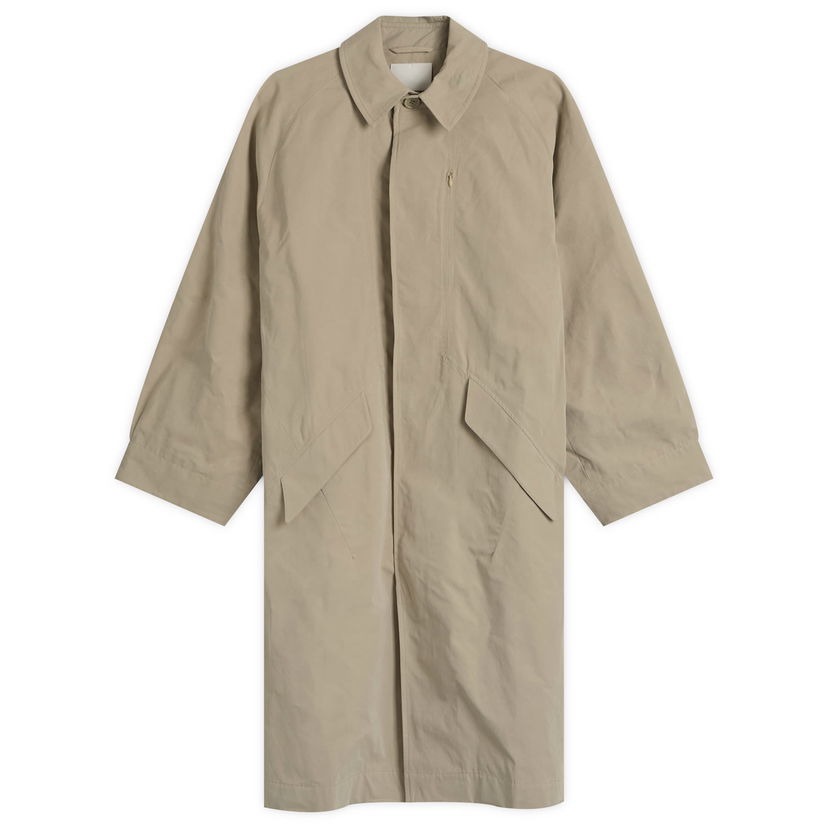 Regnfrakke YMC Tyrell Trench Coat, Size Large Beige | Q0YAA-30