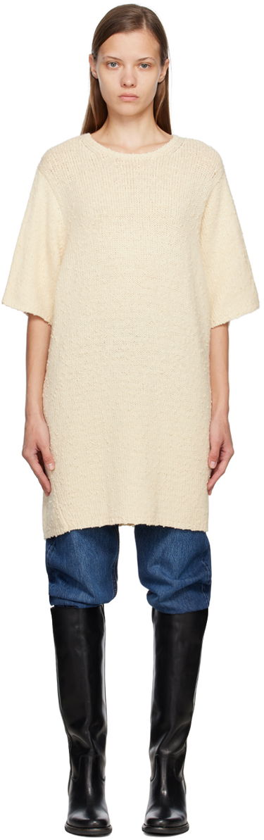 Sweater TOTEME TOTEME Textured Mini Dress Beige | 224-5124-324, 0