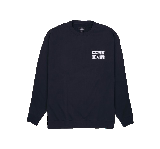 Sweater Converse CONS One Star Crew Sweatshirt Mørkeblå | 10026900-A03, 0