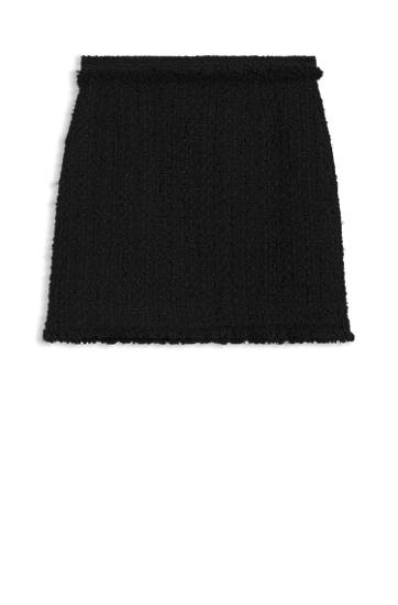 Nederdel BOSS Mini skirt in velvet tweed Sort | 50548094, 0
