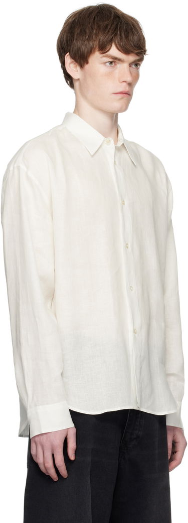 Skjorte Studio Nicholson Studio Nicholson Rafe Linen Shirt Sort | RAFE SNM - 1402, 4