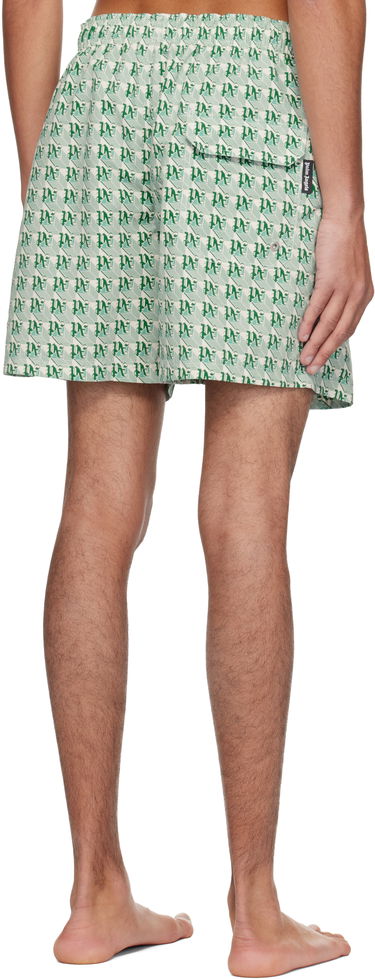 Badetøj Palm Angels Palm Angels 'PA' Diamond Print Swim Shorts Grøn | PMFD012S25FAB004550B, 2