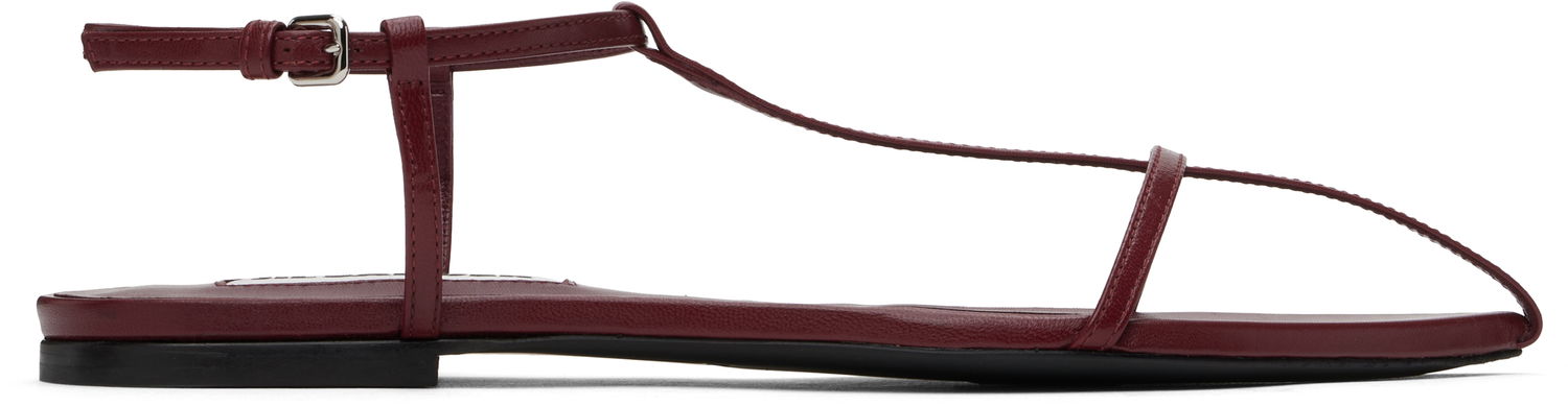 Sneakers og sko Jil Sander Jil Sander Pointed Toe Thong Sandals Bourgogne | J15WP0081_P8226, 0