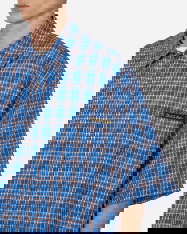 Skjorte Martine Rose Wrap Shirt Blå | MRSS24-440B BLUCHK, 5