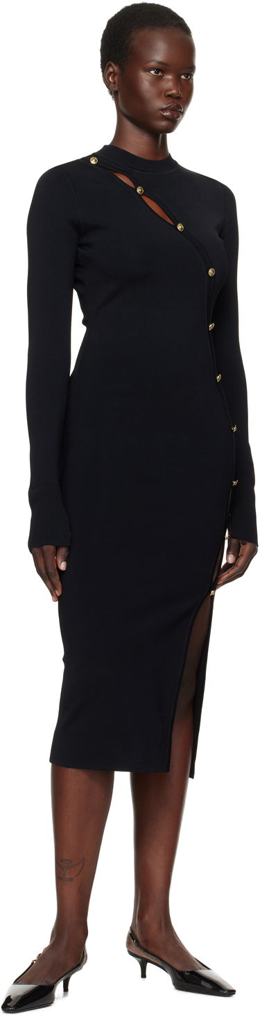 Kjole Versace Cutout Jersey Midi Dress Sort | E77HAOMB3_ECM61H, 3