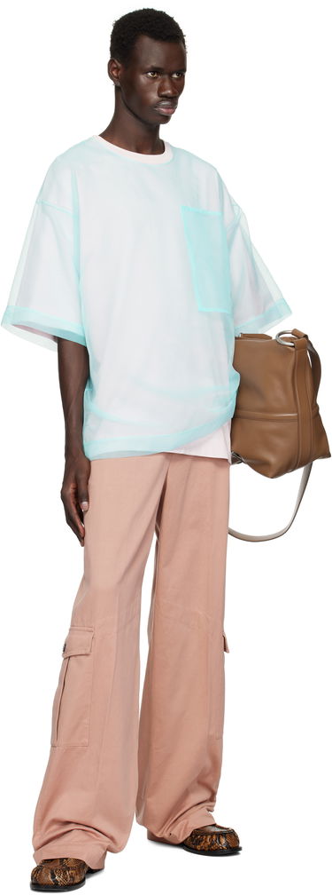 T-shirt Dries Van Noten Dries Van Noten Layered Organza T-Shirt Blå | 251-021120-1603, 4