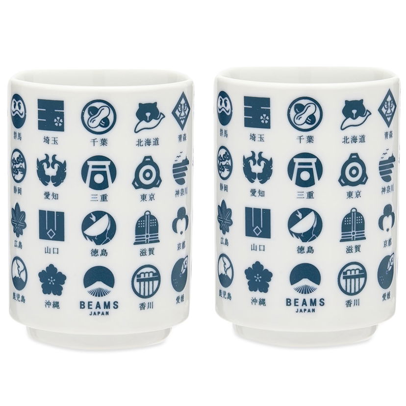 Home decor BEAMS BEAMS JAPAN Todofuken Ceramic Cup Set Hvid | 56710390950-78