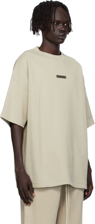 T-shirt Fear of God Fear of God Essentials Pique 90's Short Sleeve T-Shirt Beige | 125SP254416F-659, 4