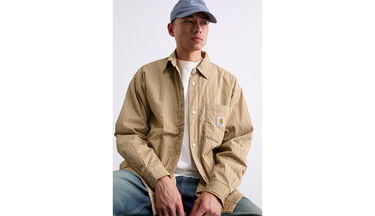 Jakke Carhartt WIP Grimsby Striped Long-Sleeve Shirt Jacket Flerfarvet | I035156_30N_XX, 3