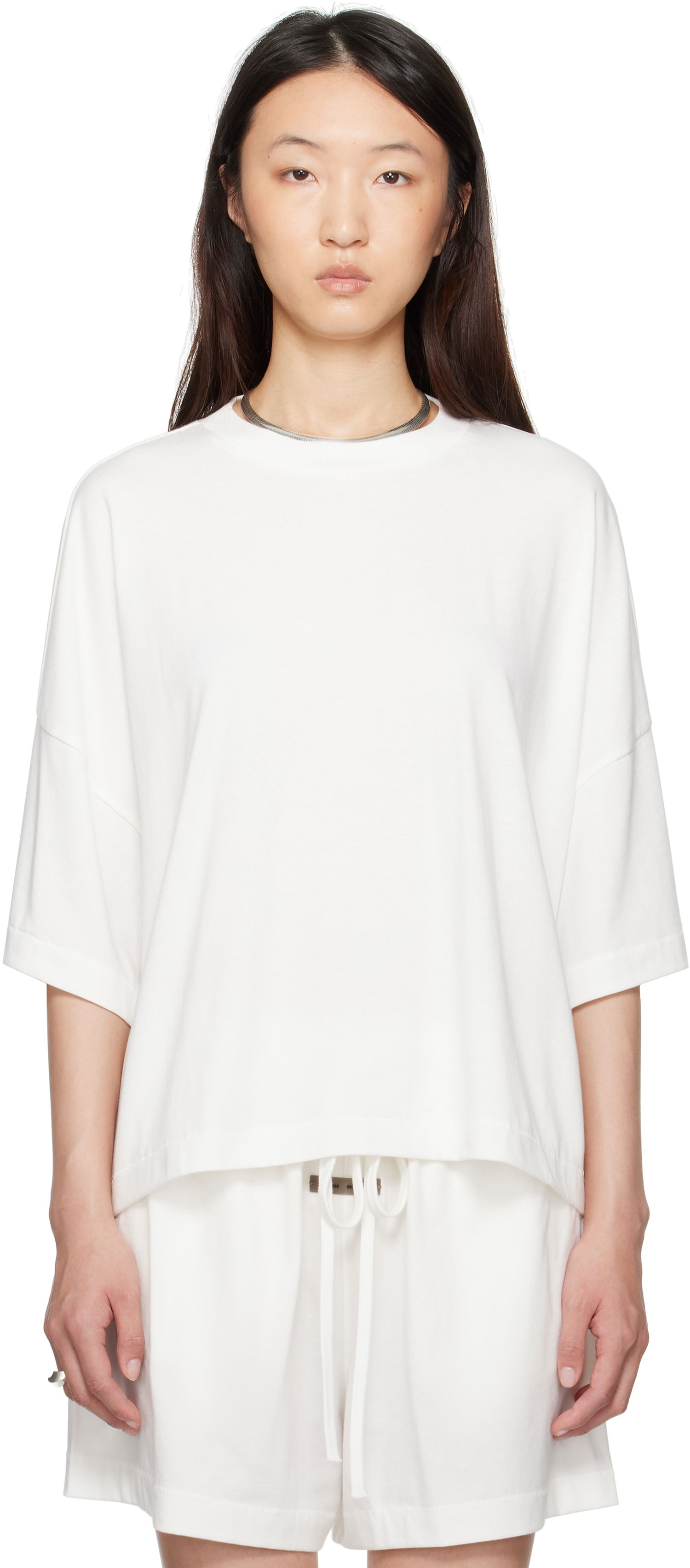 T-shirt Fear of God Fear of God ESSENTIALS Boxy T-Shirt Hvid | 125SP255894FW, 0