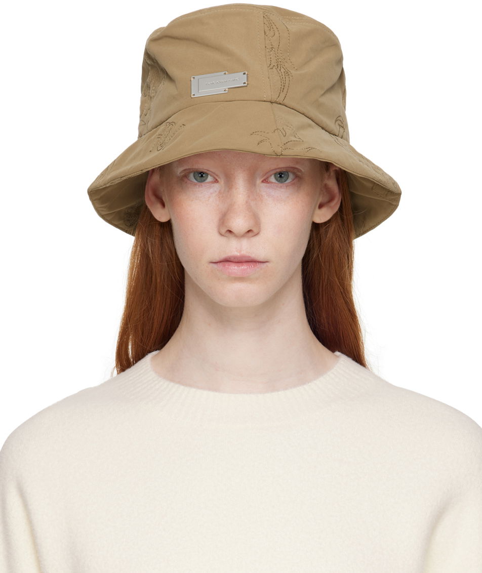 Hat Feng Chen Wang Feng Chen Wang Quilted Bucket Hat Beige | FUF14AC15K, 0