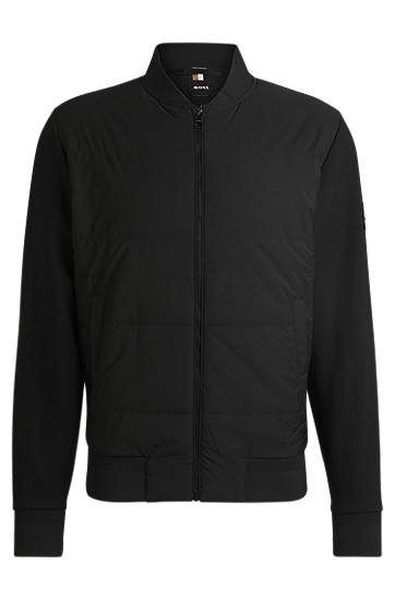 Bomberjakke BOSS Padded Zip-Up Sweatshirt Sort | 50532767