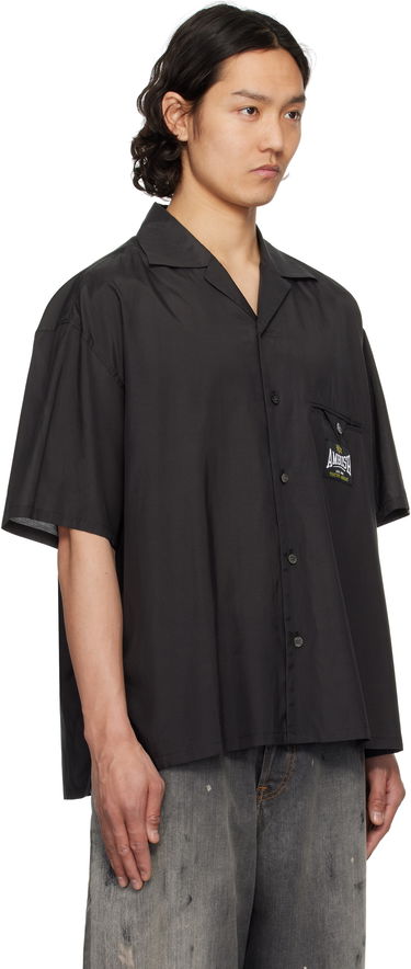 Skjorte Ambush AMBUSH Satin Short Sleeve Shirt Sort | 12115311, 1
