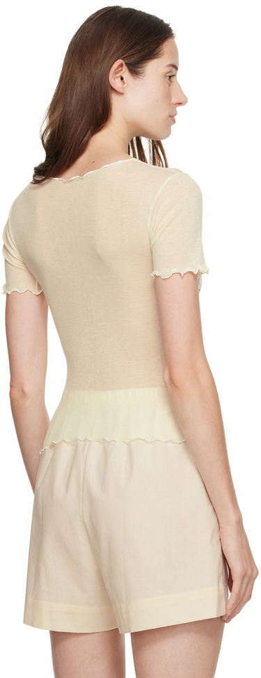 T-shirt Baserange Baserange Aroostook Lettuce Edge T-Shirt Beige | TOAR-CG-000, 2