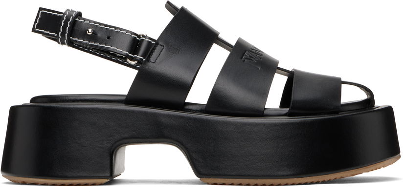 Sneakers og sko JW Anderson JW Anderson Stripe Platform Sandals Sort | SN0099-LA0323