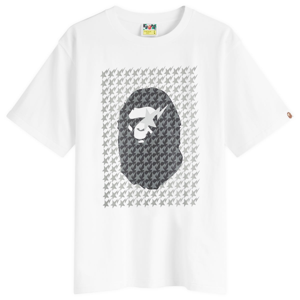 T-shirt BAPE Houndstooth Ape Head Graphic T-Shirt Hvid | 001TEK801035M-WH2, 0