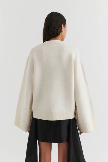 Sweater AXEL ARIGATO Glaze Relaxed Cardigan Beige | A2134002, 3