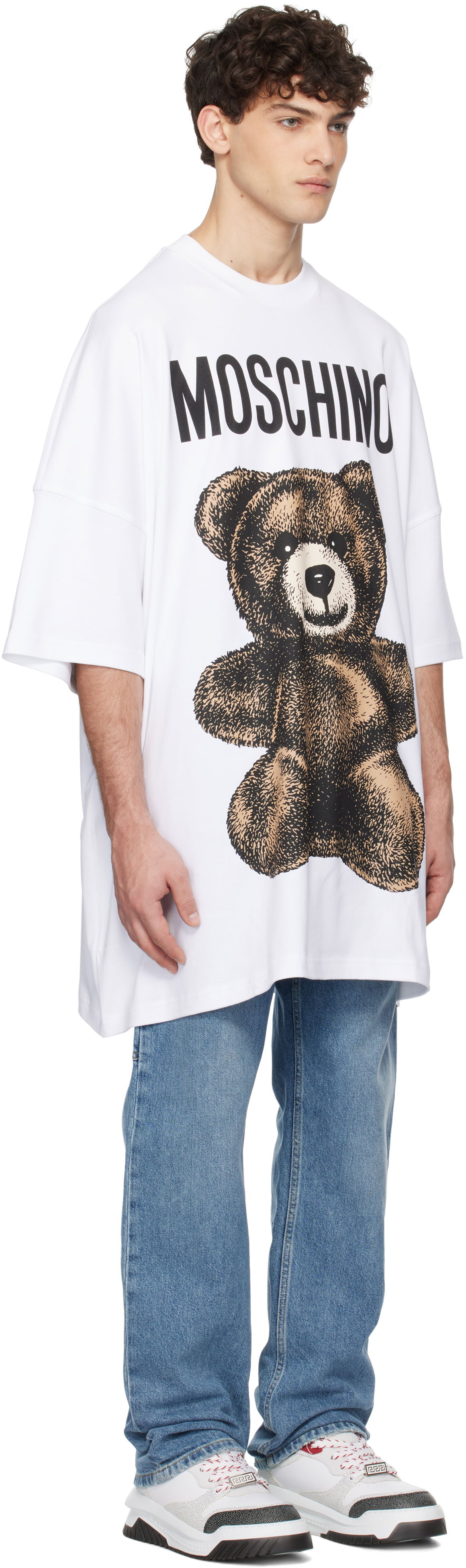 T-shirt Moschino Moschino Oversized Maxi Teddy Bear T-Shirt Hvid | 251ZZV071202441001, 1