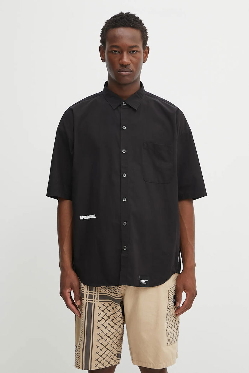 Skjorte Neighborhood NEIGHBORHOOD Relaxed Fit Over Shirt Sort | 251BENH.SHM02