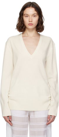 TOTEME Cashmere V-Neck Knit Sweater