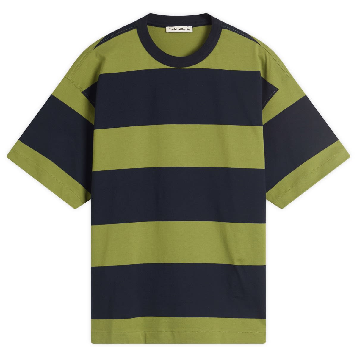 T-shirt YMC YMC Triple Stripe T-Shirt, Size Large Grøn | P6YMD-40, 1