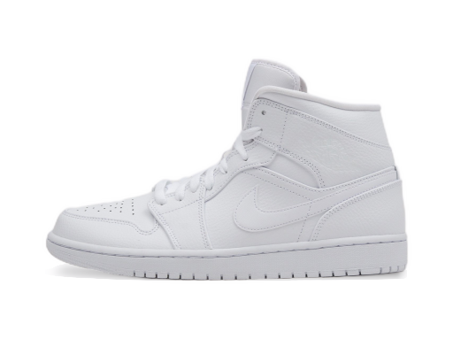 Limited Edition Jordan Air Jordan 1 Mid "Triple White" Hvid | 554724-129
