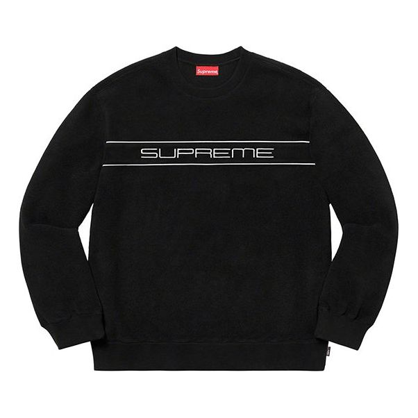 Sweater Supreme Polartec Crewneck Sweatshirt Sort | SUP-FW19-916