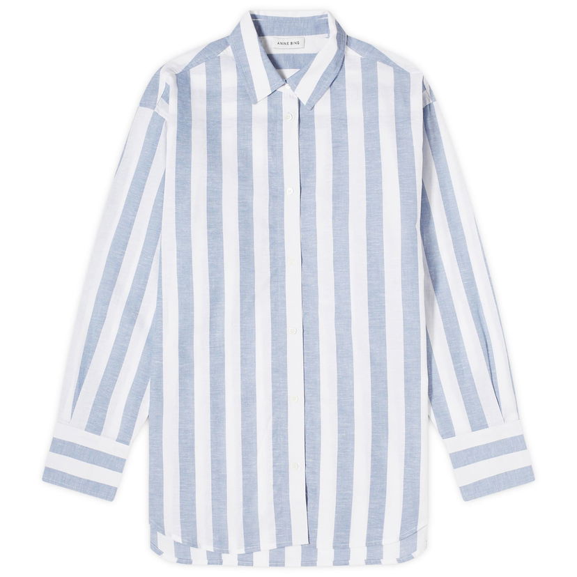 Skjorte Anine Bing Plaza Striped Shirt Blå | A-07-5834-STR1