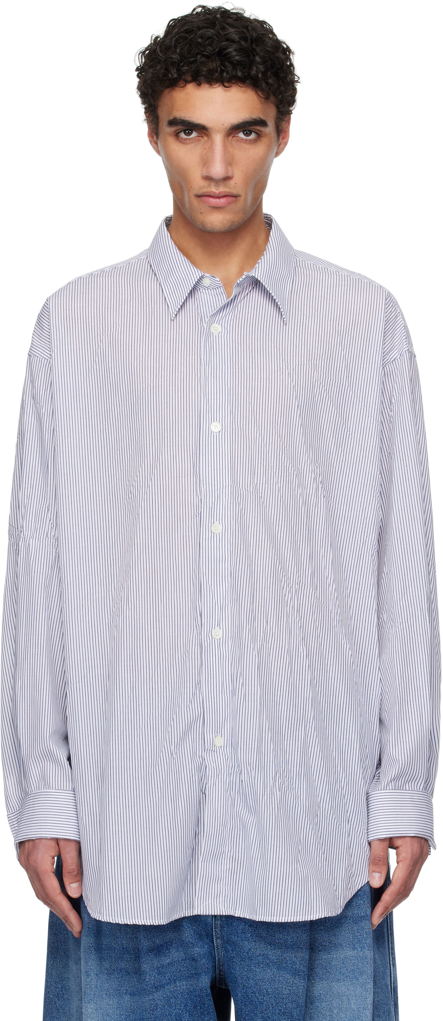 Skjorte HED MAYNER Hed Mayner Crinkled Poplin Shirt Hvid | HMMA60001A-HA167, 0