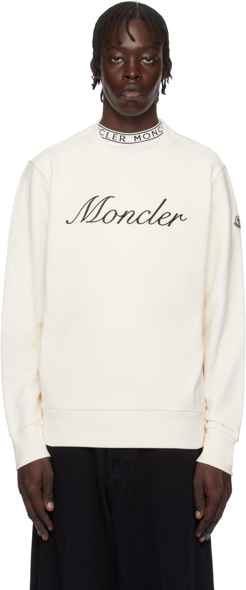 Sweatshirt Moncler Archivio Logo Sweatshirt Hvid | K10918G0003389AUJ