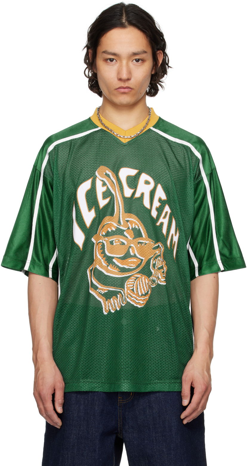 Jersey BBC IceCream ICECREAM Cherry Appliqué Football Jersey Grøn | IC25150