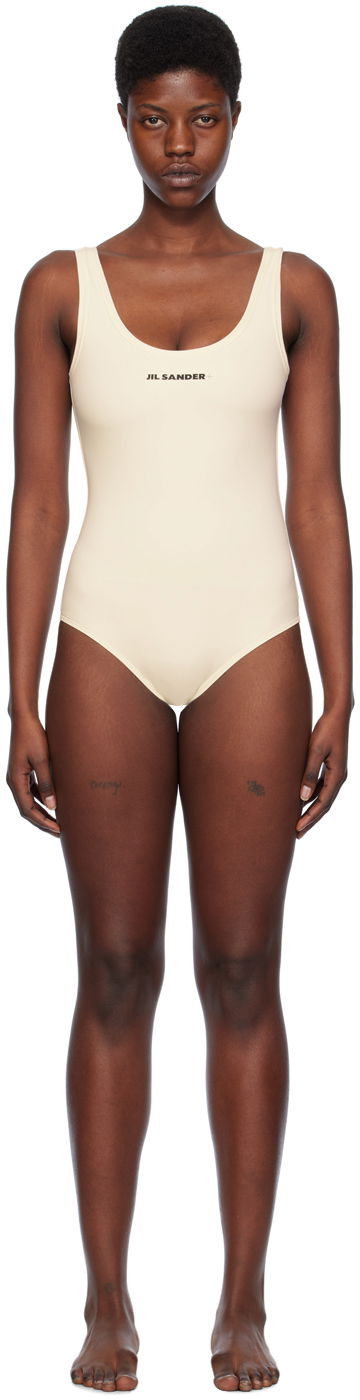 Badetøj Jil Sander Scoop Neck Swimsuit Hvid | J40SD0104_J20011