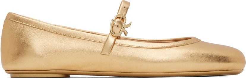 Sneakers og sko Gianvito Rossi Rossi Carla Ballerina Flats Metalisk | G22223-05GOM-NSW